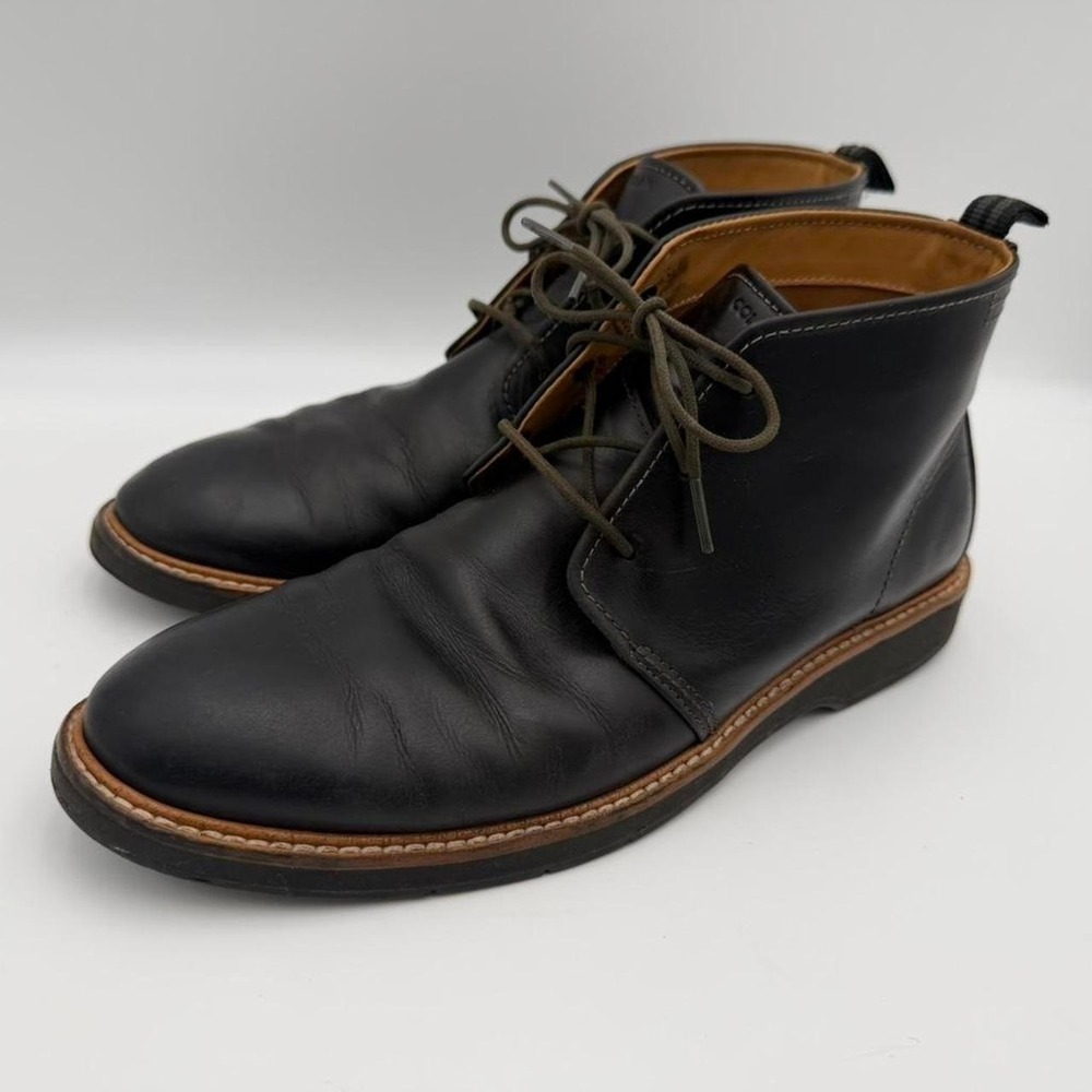 Cole Haan black brown leather chukka boots men's 8.5 minimalist casual